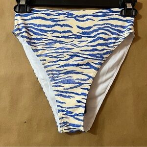 Paper London | NWT Stephanie Bikini Bottoms High Waisted in Abracazebra Size S
